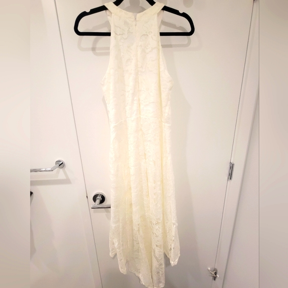 DressyStar White Lace Halter Dress, Size L - Picture 2 of 5